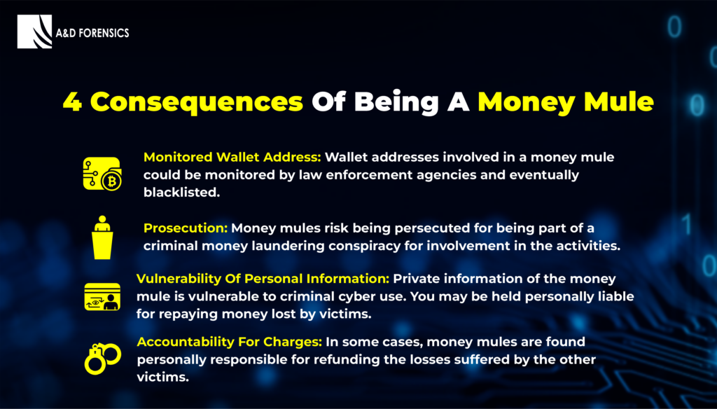 4 Consequences of Being a Money Mule by A&D Forensics