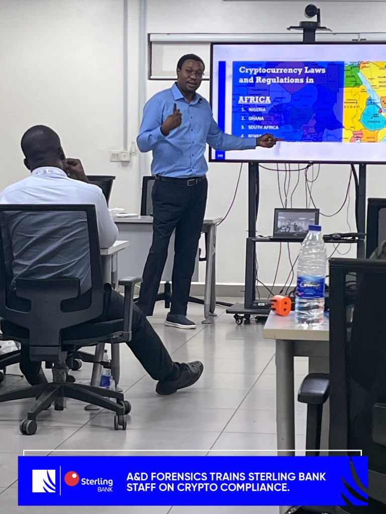 A&D Forensics Conducts 5-Day Cryptocurrency Compliance Training for Sterling Bank Nigeria.